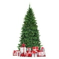thumbnail image 1 of Topbuy 6ft Prelit Half Christmas Tree Artificial PVC Material Metal Stand w/ LED Lights, 1 of 7