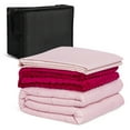 thumbnail image 1 of Patiojoy 7 lbs Weighted Blanket with 2 Removable Duvet Covers &1 Storage Bag Pink, 1 of 5