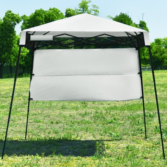 Patiojoy 7x7 FT Pop-up Canopy Portable Outdoor Offset Tent w/Carry Bag White