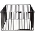 thumbnail image 1 of Topbuy 8-Panel Baby Pet Safety Playards Foldable Playpen Activity Center Black, 1 of 10