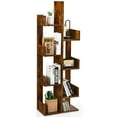 thumbnail image 1 of Topbuy 8-Tier Modern Bookshelf Anti-fall Tree Bookcase Storage Rack Suitable for Home & Office Brown, 1 of 6