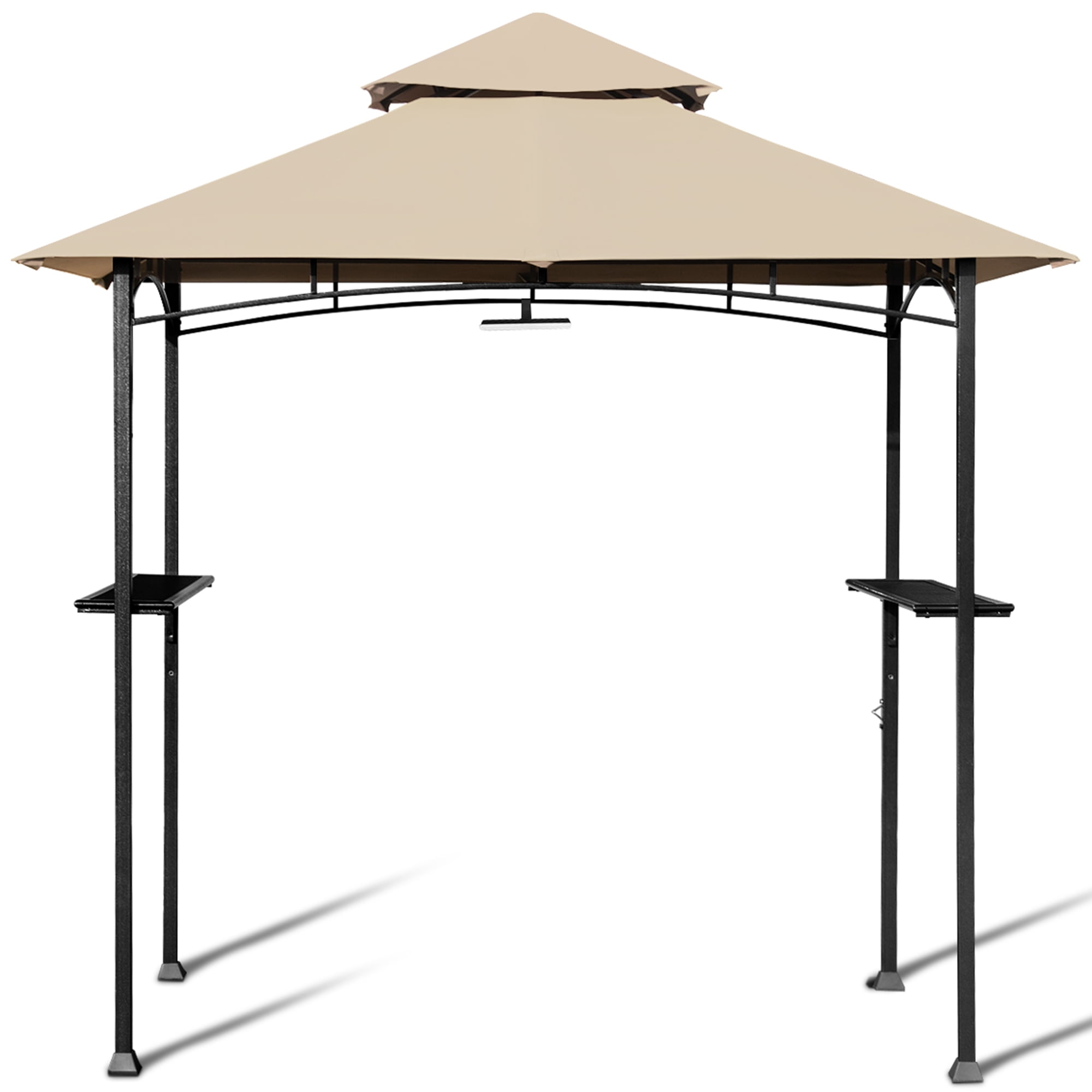 Patiojoy 8' x 5' Outdoor Patio Barbecue Grill Gazebo 2-Tier BBQ tent with LED Lights