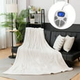 thumbnail image 1 of Topbuy 84" x 62" Electric Heated Blanket Throw Flannel Heating Blanket w/10 Heat Settings Beige, 1 of 4