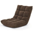thumbnail image 1 of Patiojoy Adjustable 14-Position Floor Chair ,Padded Gaming Chair Lazy Recliner Brown, 1 of 8
