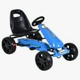 thumbnail image 1 of Topbuy Adjustable Seat Blue Go Kart Ride-On Pedal Car for Kids, Ages 3-8, 1 of 10