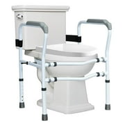 Topbuy Adjustable Toilet Handrail Grab Bar Freestanding Bathroom Toilet Safety Rail