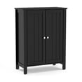 thumbnail image 1 of Topbuy Bathroom Storage Cabinet Floor Storage Freestanding Organizer Cabinet Black, 1 of 6