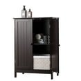 thumbnail image 1 of Topbuy Bathroom Storage Cabinet with Double Doors Wooden Cupboard Shoe Cabinet Brown, 1 of 5