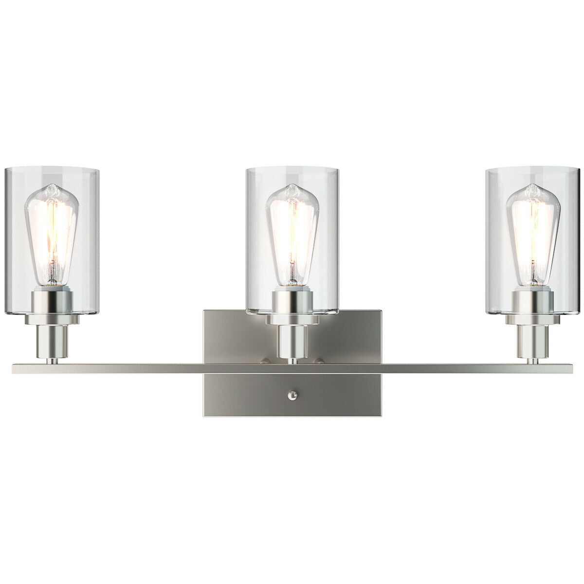 Patiojoy Bathroom Vanity Light Modern Wall 3-Light  Sconce Fixtures W/ Clear Glass Shade