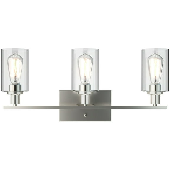 Topbuy Bathroom Vanity Light Modern Wall 3-Light  Sconce Fixtures W/ Clear Glass Shade