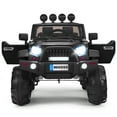 thumbnail image 1 of Topbuy Black 12 V Electric Truck Powered Ride-On with 2.4GHz Remote Control and Retractable Handle, 1 of 10