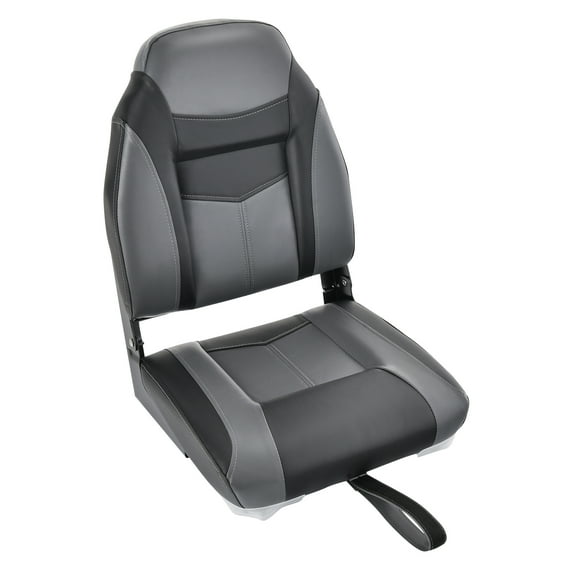 Topbuy Black Flexible Hinges High Back Boat Seat