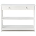 thumbnail image 1 of Topbuy Console Table Narrow Entry Table w/ Drawer & Shelves Sofa Table White, 1 of 6