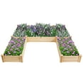 thumbnail image 1 of Patiojoy Elevated Garden Bed U-shaped Wooden Planters Flexible Combination Suitable for Vegetable Flower Herb, 1 of 7