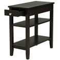 thumbnail image 1 of Patiojoy End Table Sofa Side Table with Drawer Double Shelf Narrow Nightstand for Living Room & Bedroom Brown, 1 of 9