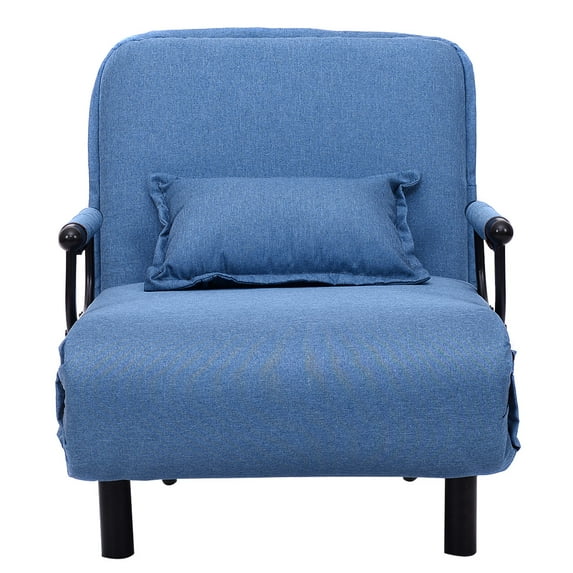 Patiojoy Folding Sofa Bed Sleeper Armchair Lounge Couch 5 Position Home Furniture Blue