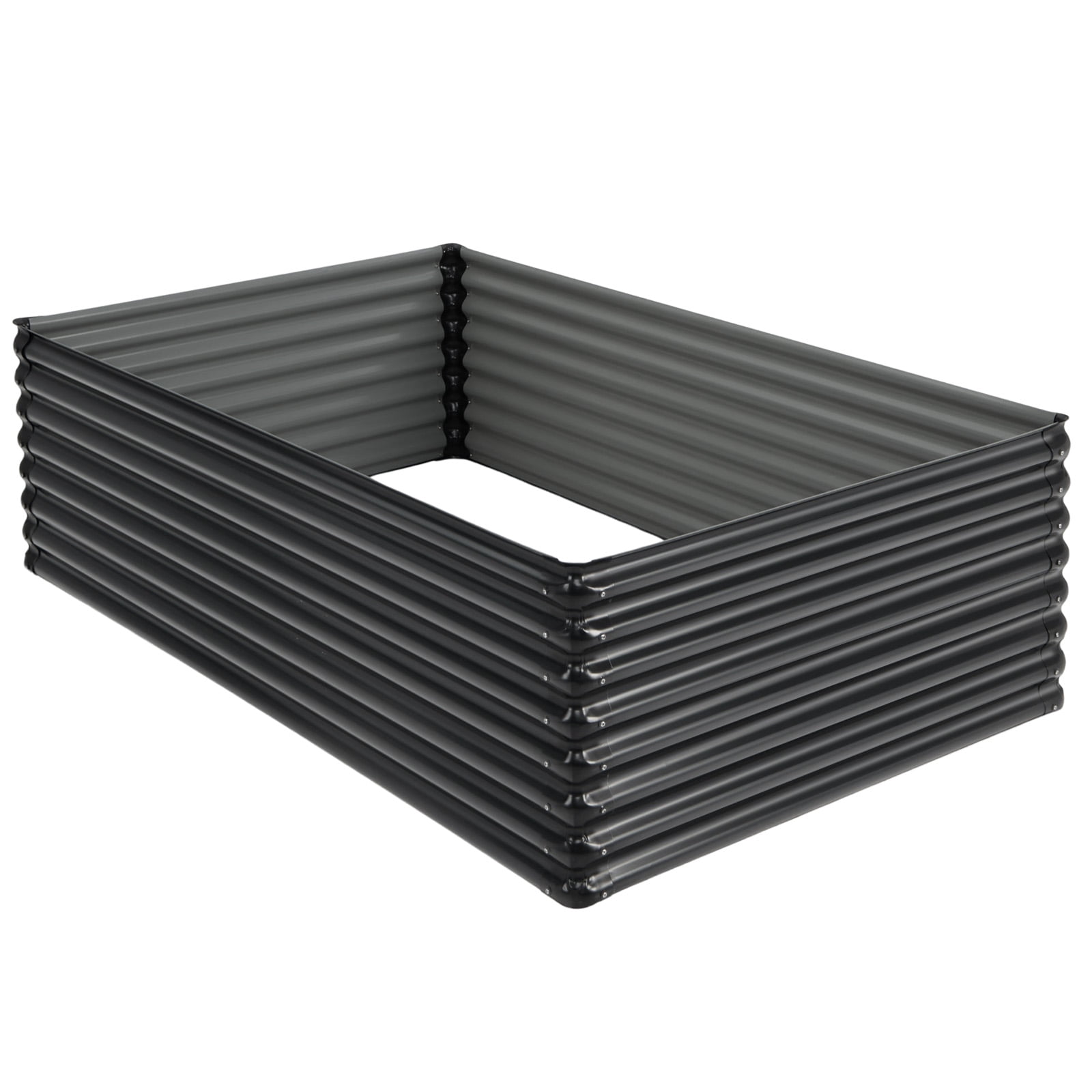 Patiojoy Galvanized Metal Raised Garden Bed 71"?x?20.5"?x?43.5" Large Outdoor Raised Planter Box for Vegetable Flower Fruit Herb Garden