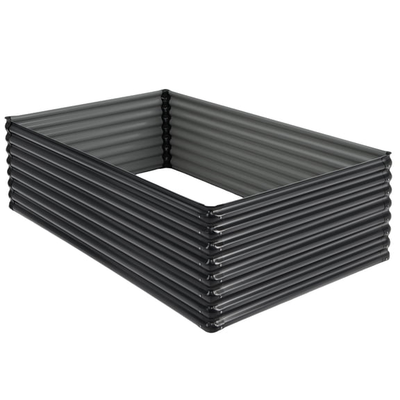 Patiojoy Galvanized Metal Raised Garden Bed 71"?x?20.5"?x?43.5" Large Outdoor Raised Planter Box for Vegetable Flower Fruit Herb Garden