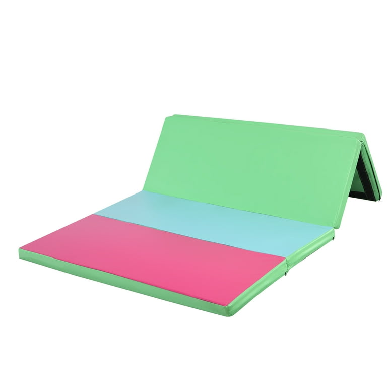 Topbuy Gymnastics Mat 4 x6 x2 PU Thick Folding Panel Exercise Mat