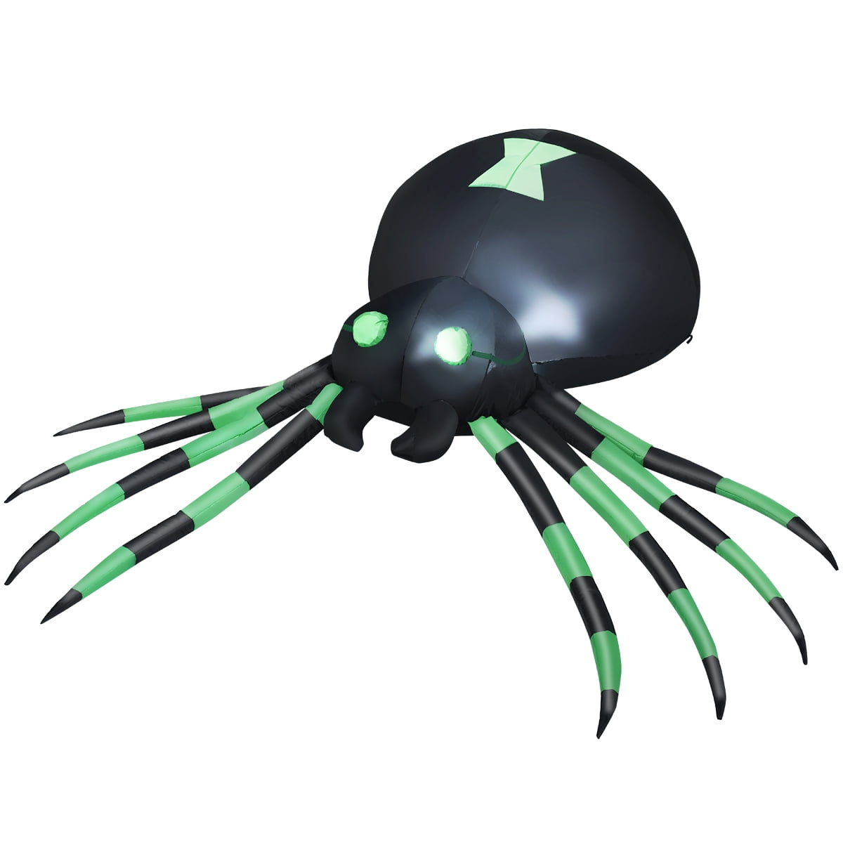 Patiojoy Halloween Decoration 6FT Inflatable Blow-Up Spider With LED Lights Outdoor Yard