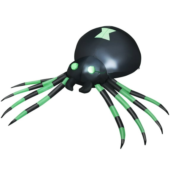 Patiojoy Halloween Decoration 6FT Inflatable Blow-Up Spider With LED Lights Outdoor Yard