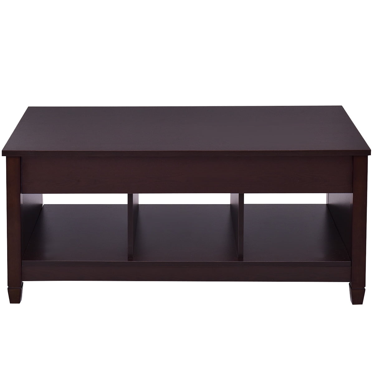 Topbuy Height Adjustable Wood Table Coffee Desk Teapoy Hidden ...
