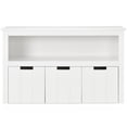 thumbnail image 1 of Topbuy Kids Toy Storage Organizer 3 Drawers w/Hidden Wheels Multifunctional Bookcases Cabinets & Shelves White, 1 of 10