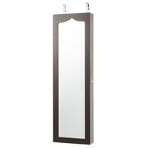 Patiojoy Lockable Wall Mounted Jewelry Armoire w/Mirror & LED Lights