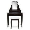 thumbnail image 1 of Topbuy Make-Up Vanity Table Dresser Set w/LED Light & Padded Stool Black, 1 of 9