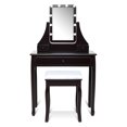 thumbnail image 1 of Topbuy Make-Up Vanity Table Dresser Set w/LED Light & Padded Stool Brown, 1 of 9