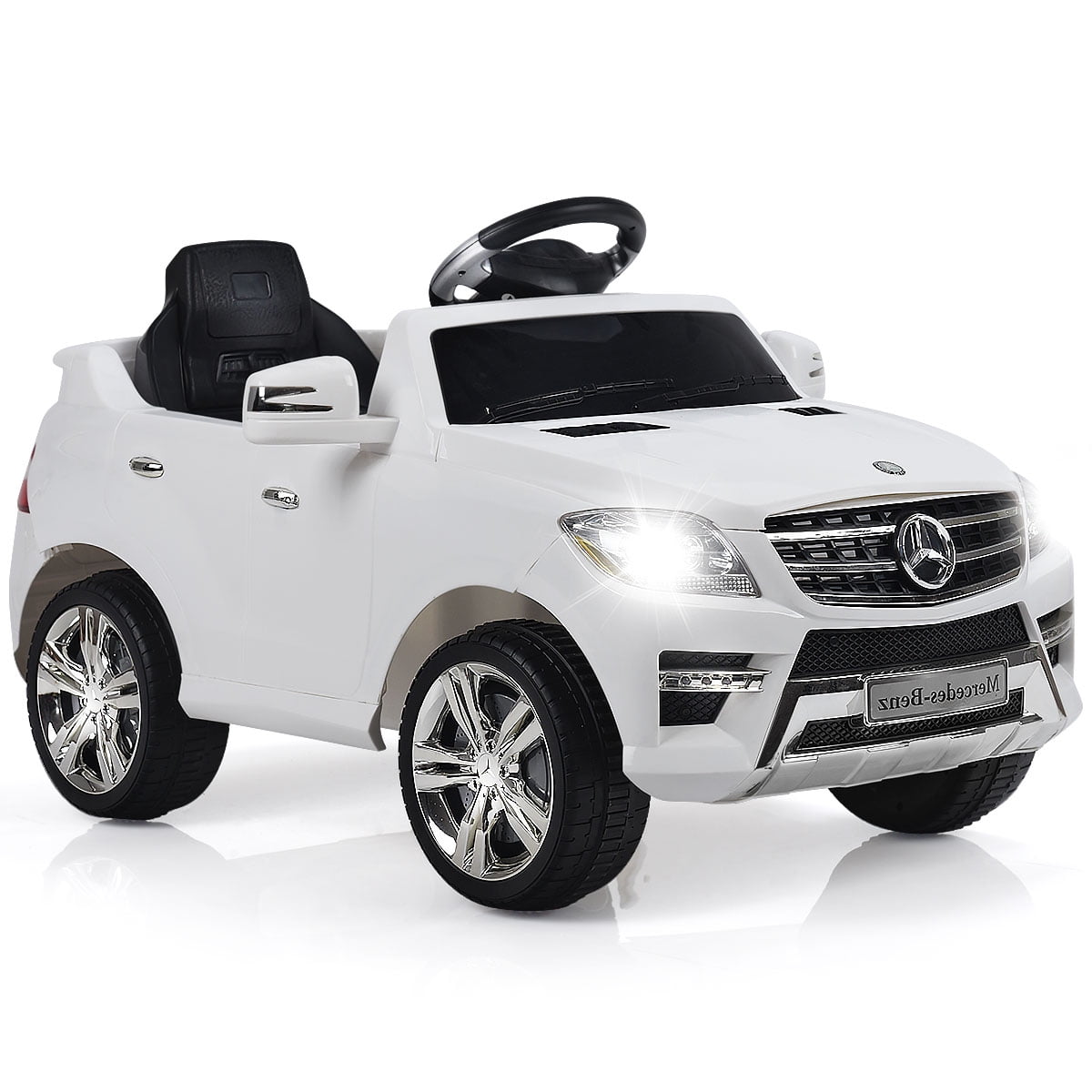 Topbuy Mercedes Benz ML350 Licensed 6V Electric Kids Ride On Car Toy Car w MP3 RC Remote Control White