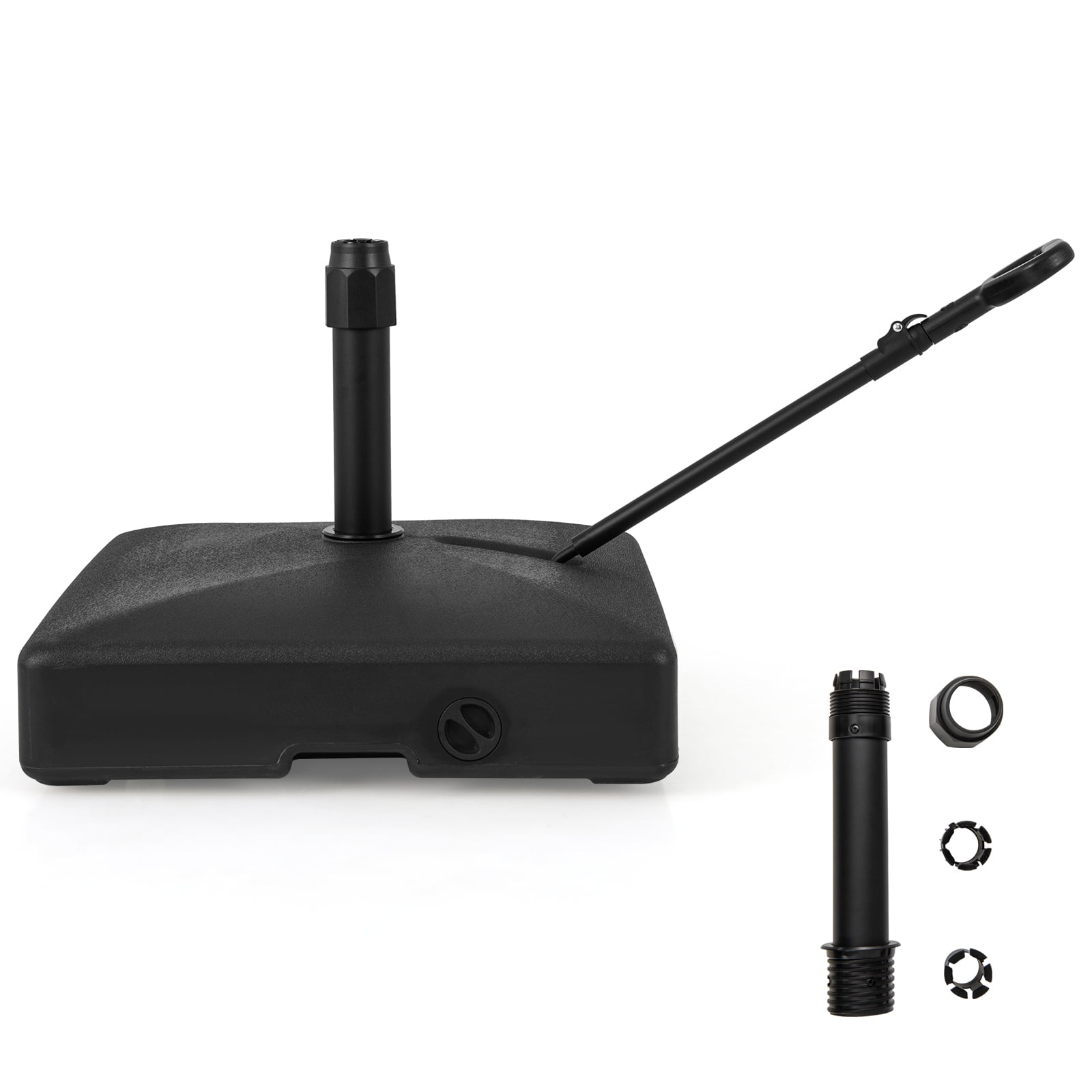 Topbuy Mobile Patio Umbrella Base with Wheels 132 LBS Water & Sand Fillable Umbrella Stand