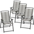 Topbuy Outdoor Patio Furniture 4 Lightweight High Back Folding Chairs