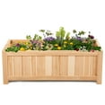 thumbnail image 1 of Patiojoy Outdoor Wood Planter Raised Garden Bed Elevated Planter Box Kit for Backyard Patio, 1 of 10