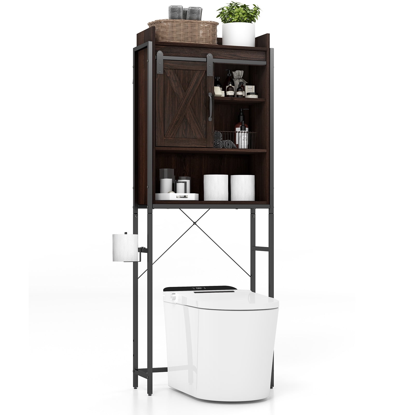 Topbuy Over The Toilet Storage 4Tier Bathroom Organizer w