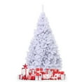 thumbnail image 1 of Topbuy Pine Hinged Christmas Tree, Artificial PVC White, 7.5 ft, 1 of 6