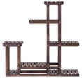 thumbnail image 1 of Topbuy Plant Stand Flower Racks Unit Display Shelves for Balcony Patio Walnut, 1 of 6