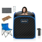 Patiojoy Portable Steam Sauna Spa Household Personal Sauna Tent with 9-Level Temperature &Timer Black