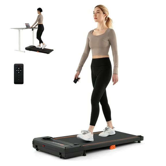 Patiojoy Portable Treadmill 0.5-4 MPH Under Desk Walking Pad w/ Remote & LED Display
