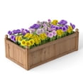 thumbnail image 1 of Topbuy Raised Garden Bed 46" x 24" x 16" Wooden Planter Box with 4 Drainage Holes Raised Garden Bed for Vegetables, 1 of 9