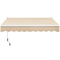 thumbnail image 1 of Topbuy Retractable Awning W/ Aluminum Frame Sun/Water Protection W/ PA Coating Manual Control Hand Crank Angle Adjustable Design Beige, 1 of 10