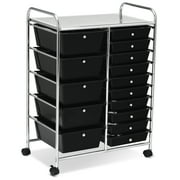 Topbuy Rolling 15-Drawer Organizer Cart, Rolling Cart with Wheels