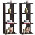 thumbnail image 1 of Topbuy Set of 2 4-Tier Modern Room Divider Storage Stand Open Bookcase Display Rack, 1 of 5