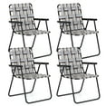 Topbuy Set of 4 bed Lawn Chairs, Outdoor Patio Folding Chairs w