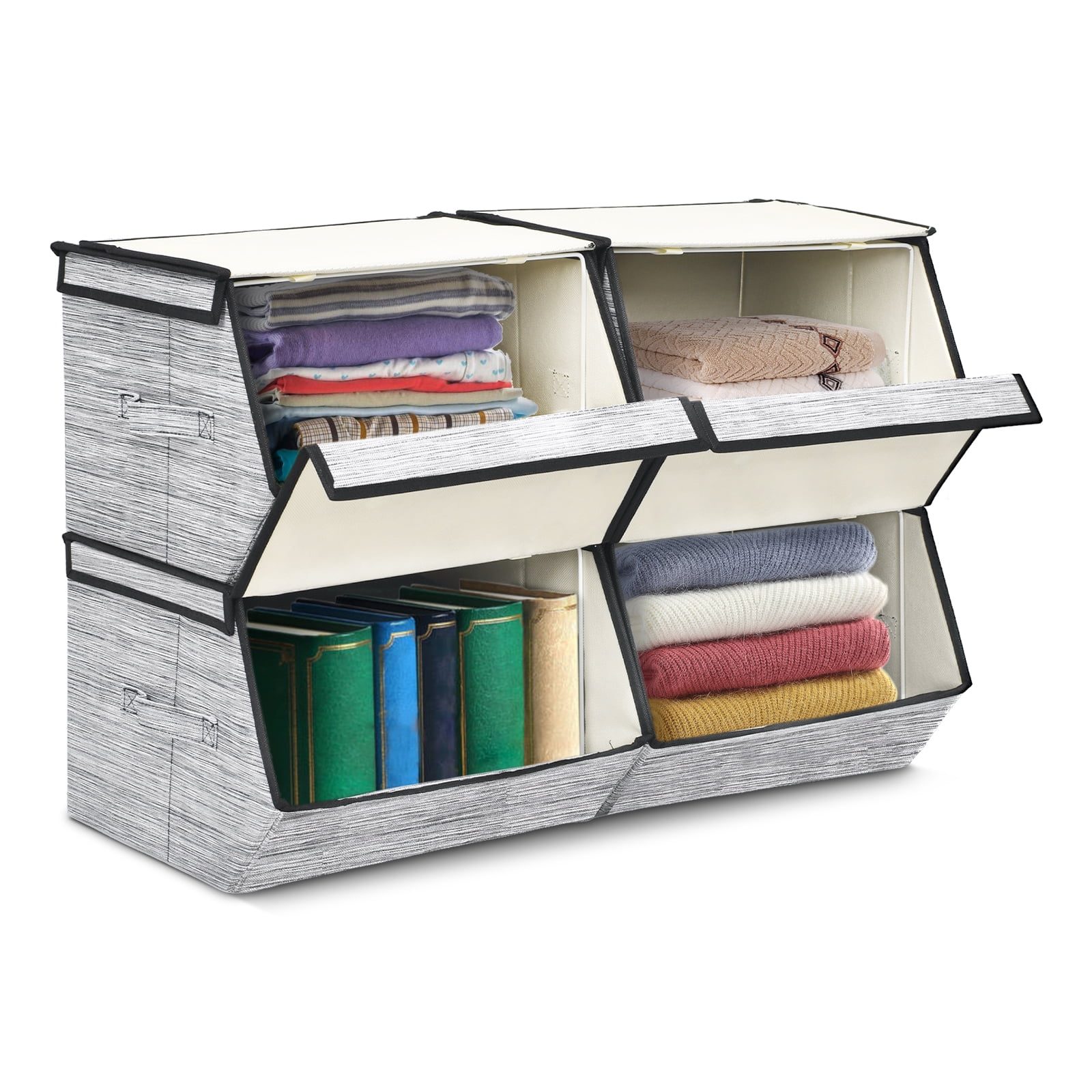 Stackable fabric storage bins outlet