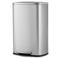thumbnail image 1 of Topbuy 13.2 Gallon Stainless Steel Trash Garbage Can Airtight Silent Step Bin, 1 of 6