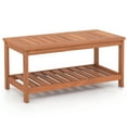thumbnail image 1 of Topbuy Storage Hardwood Coffee Table with Instructions, Brown/Natural, 1 of 8