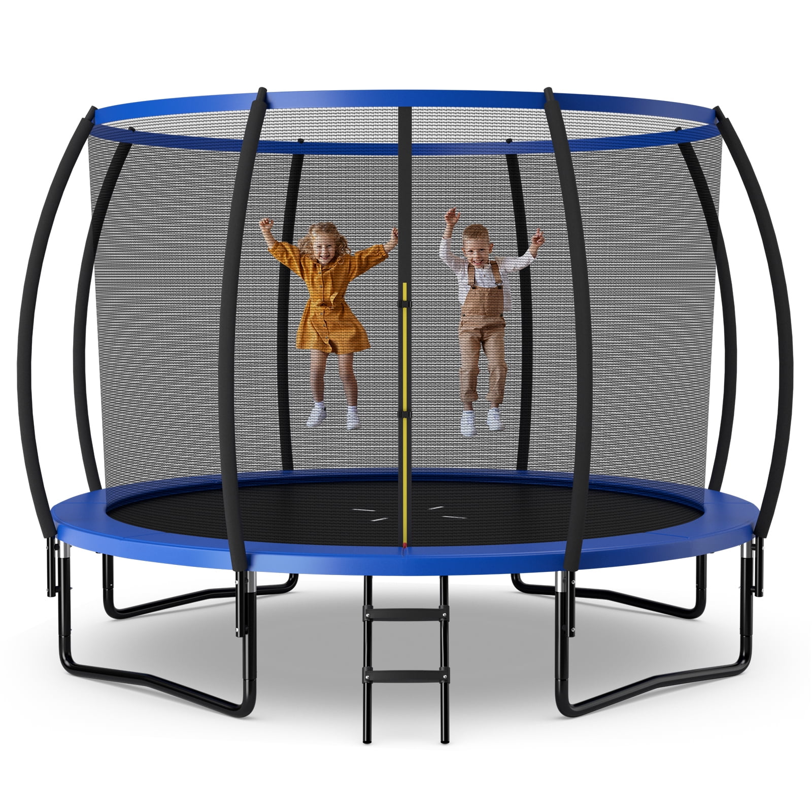 Premium 12 ft Outdoor Recreational Trampoline with Ladder & Enclosure