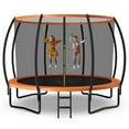 thumbnail image 1 of Topbuy Trampoline 12FT Recreational Trampoline with Ladder Enclosure Safety Pad and Anti-Rust Galvanized Steel Frame Orange, 1 of 9