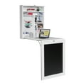 thumbnail image 1 of Topbuy Wall Mounted Table Fold Out Convertible Desk With Space Saver Chalkboard White, 1 of 5